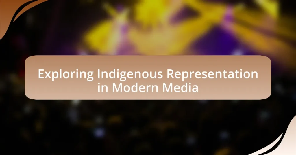 Exploring Indigenous Representation in Modern Media