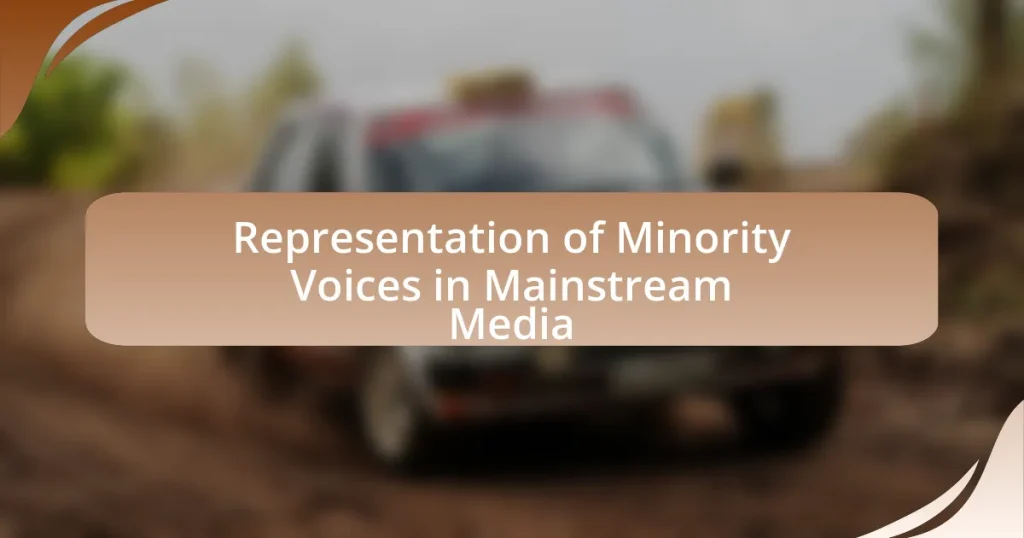 Representation of Minority Voices in Mainstream Media