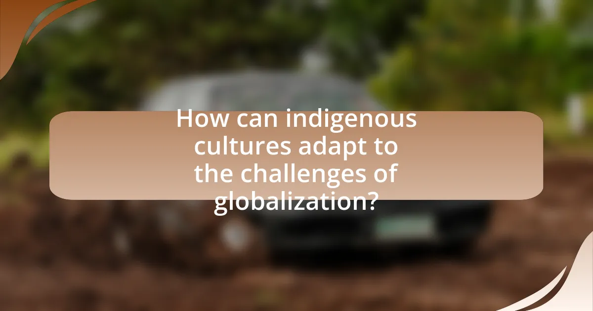 How can indigenous cultures adapt to the challenges of globalization?