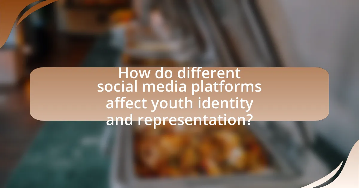 How do different social media platforms affect youth identity and representation?