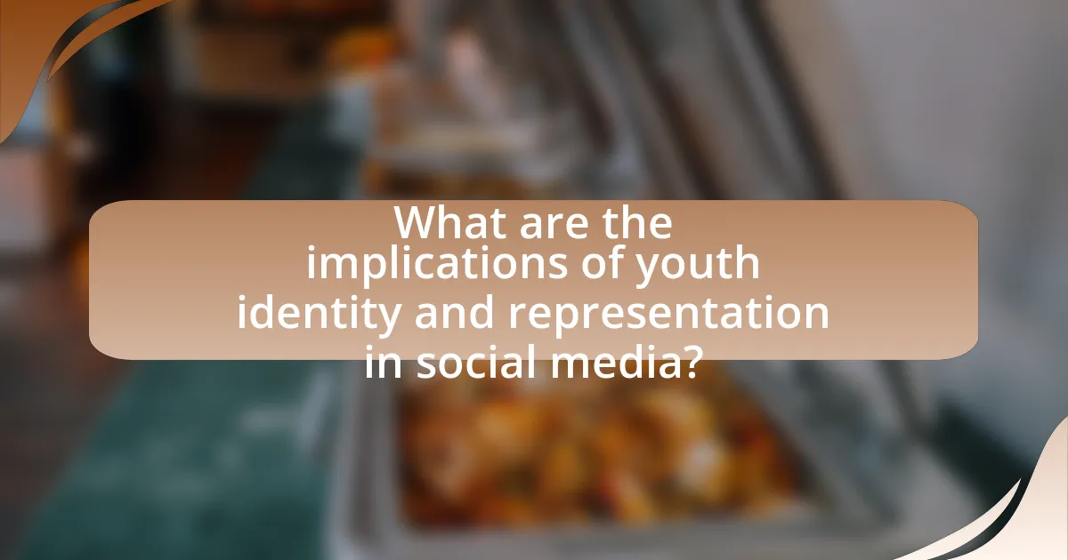 What are the implications of youth identity and representation in social media?