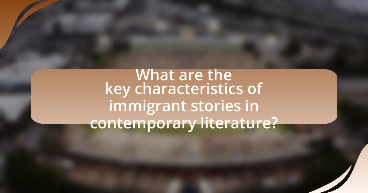What are the key characteristics of immigrant stories in contemporary literature?