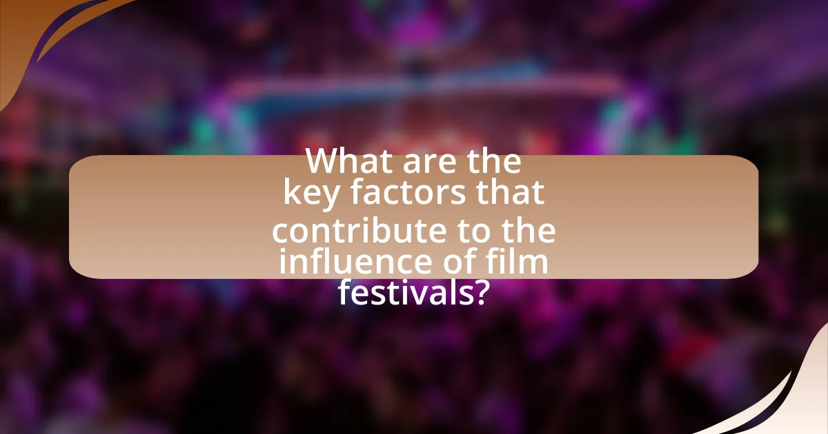 What are the key factors that contribute to the influence of film festivals?