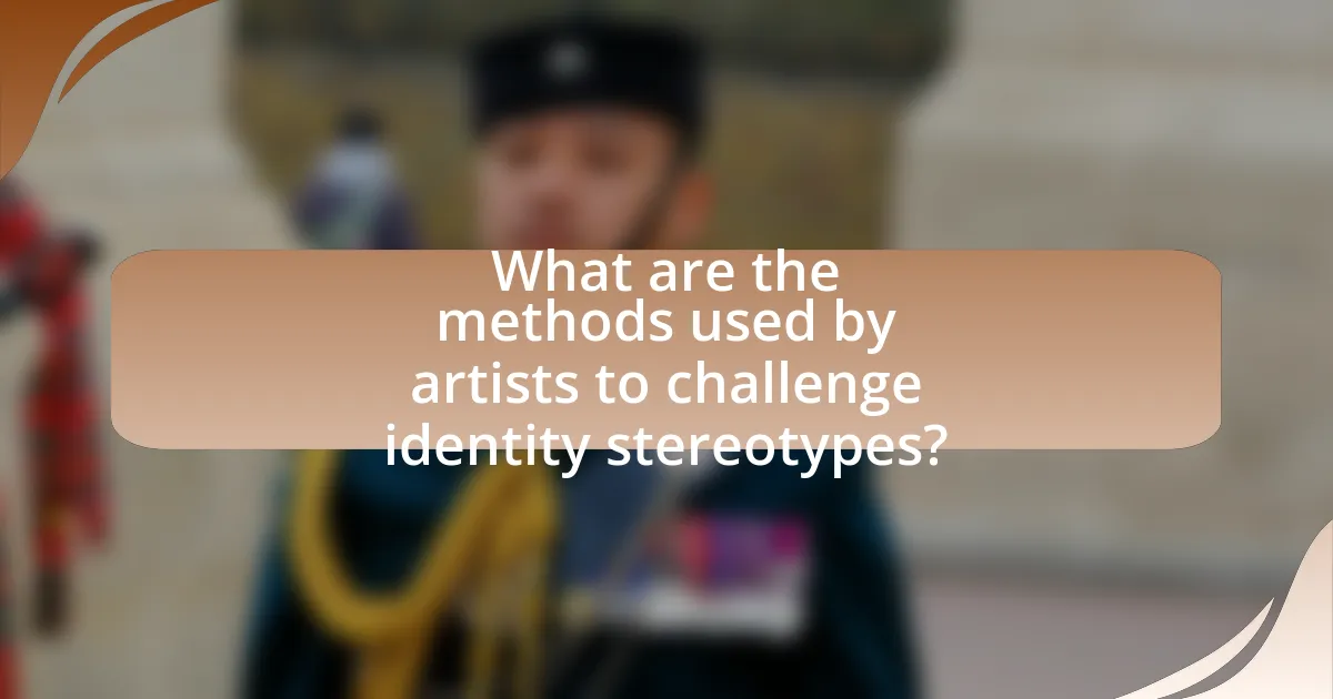 What are the methods used by artists to challenge identity stereotypes?