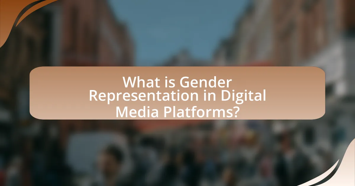 What is Gender Representation in Digital Media Platforms?