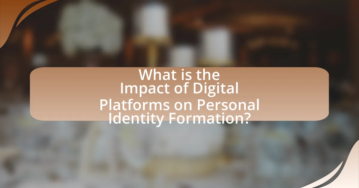 What is the Impact of Digital Platforms on Personal Identity Formation?