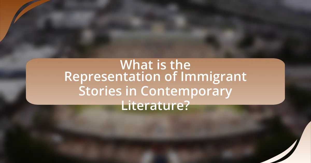 What is the Representation of Immigrant Stories in Contemporary Literature?