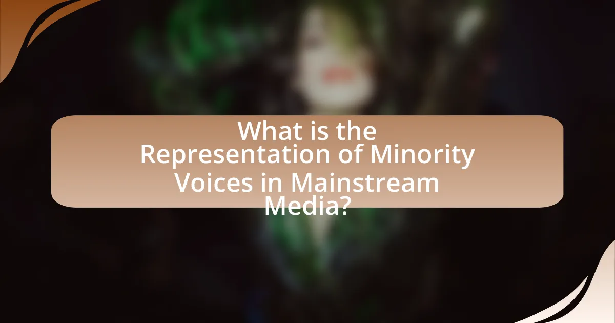 What is the Representation of Minority Voices in Mainstream Media?